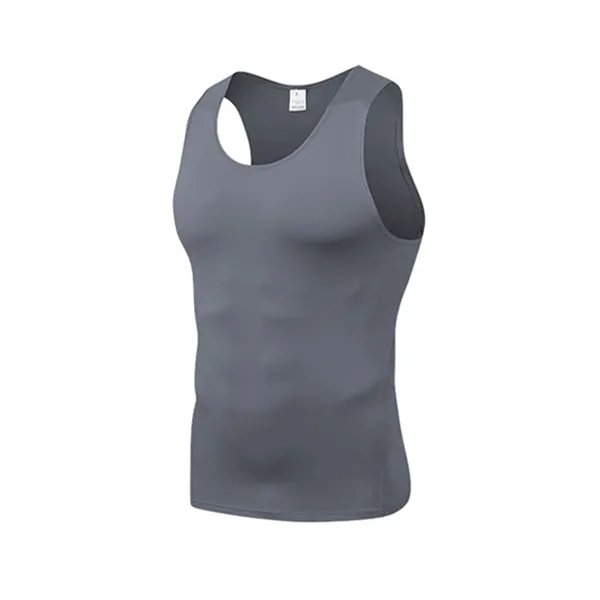 Men's Athletic Dry-Fit Gym Tank - Men's Athletic Dry-Fit Gym Tank - Image 6 of 7