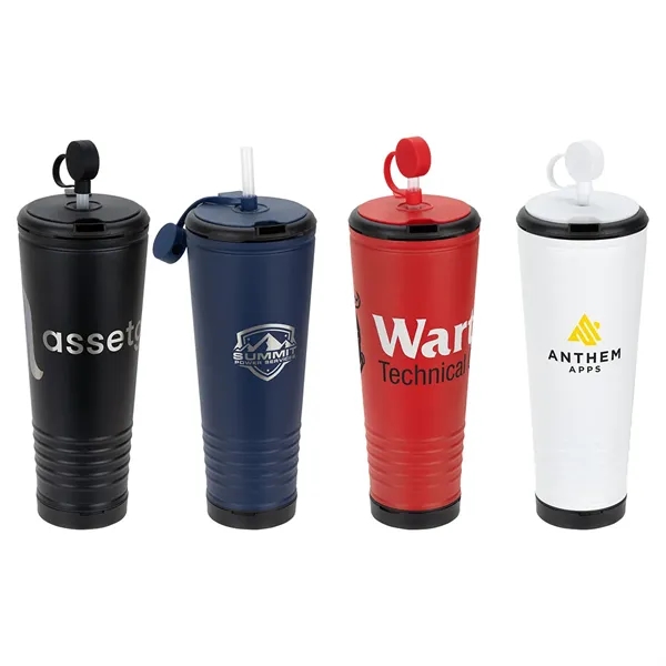 Klaxon 23 oz Stainless Steel/Polypropylene Tumbler with Buil