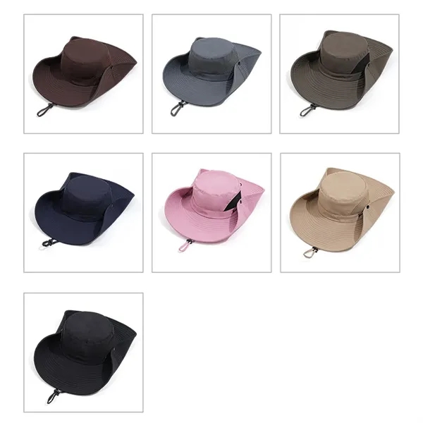 Quick Dry Wide Brim Mesh Sun Hat Outdoor Fishing Hiking Cap - Quick Dry Wide Brim Mesh Sun Hat Outdoor Fishing Hiking Cap - Image 4 of 4