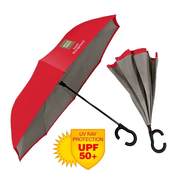 The ViceVersa Inverted Umbrella - Smartphone-Friendly Handle - The ViceVersa Inverted Umbrella - Smartphone-Friendly Handle - Image 0 of 10