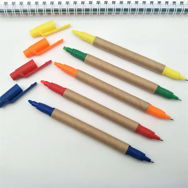 Dual-tip Eco Paper Pen - Dual-tip Eco Paper Pen - Image 0 of 5