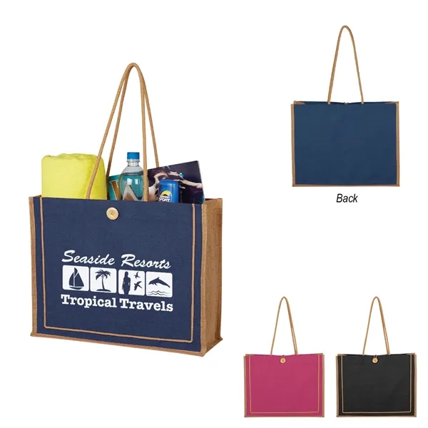 Paradise Jute Tote Bag - Paradise Jute Tote Bag - Image 3 of 17
