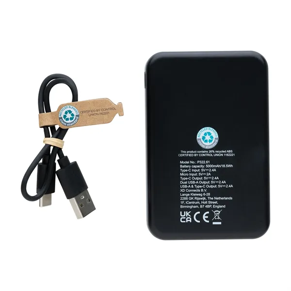 RCS Recycled Plastic 5.000 mAh Powerbank - RCS Recycled Plastic 5.000 mAh Powerbank - Image 0 of 4