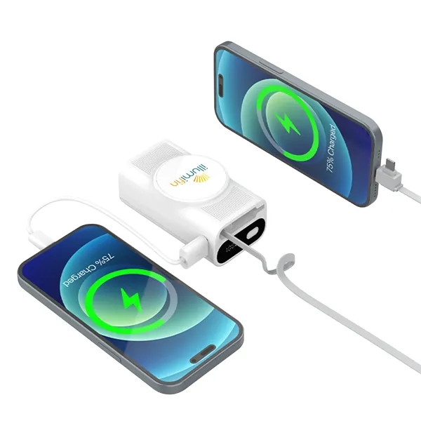 Lariat 10,000mAh Power Bank w/ Built-In Retractable Cable - Lariat 10,000mAh Power Bank w/ Built-In Retractable Cable - Image 6 of 8