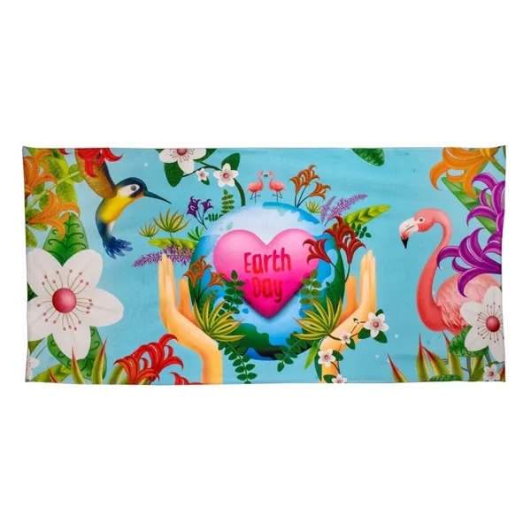 Recycled Polyester Dye Sublimated Beach Towel