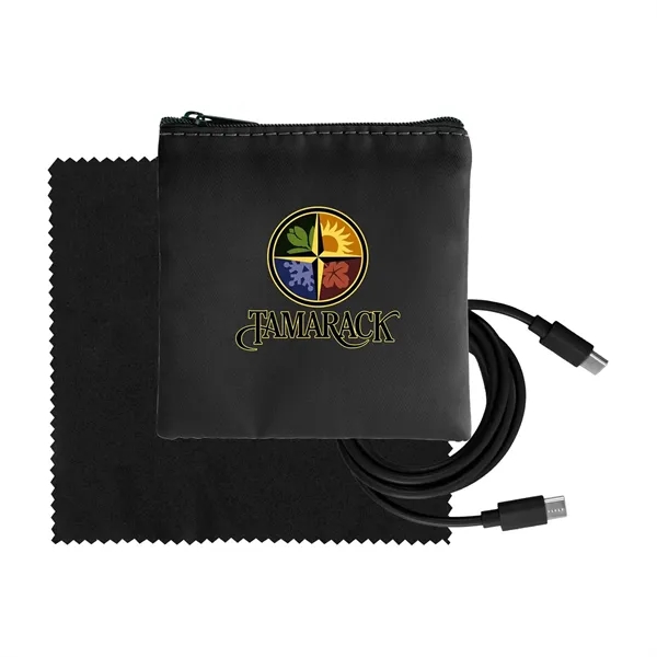 Colorful RPET C to C Cable & Cloth Set - Colorful RPET C to C Cable & Cloth Set - Image 1 of 18