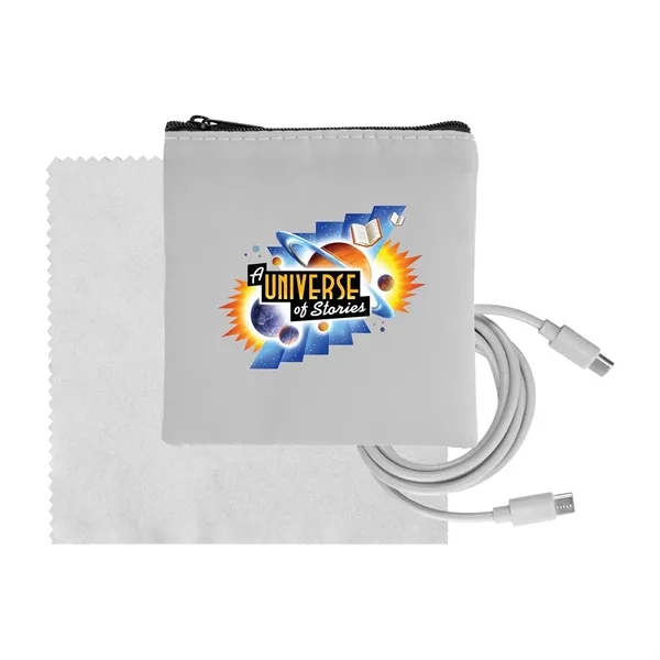 Colorful RPET C to C Cable & Cloth Set - Colorful RPET C to C Cable & Cloth Set - Image 6 of 18