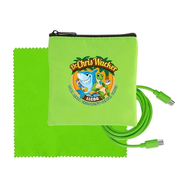 Colorful RPET C to C Cable & Cloth Set - Colorful RPET C to C Cable & Cloth Set - Image 8 of 18