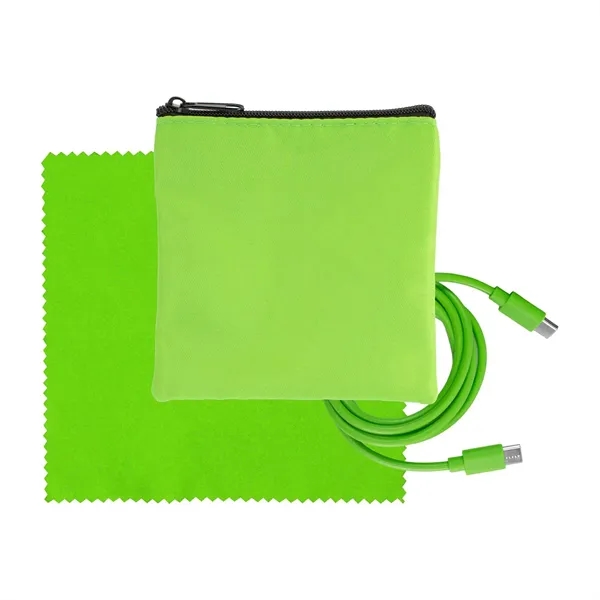 Colorful RPET C to C Cable & Cloth Set - Colorful RPET C to C Cable & Cloth Set - Image 9 of 18