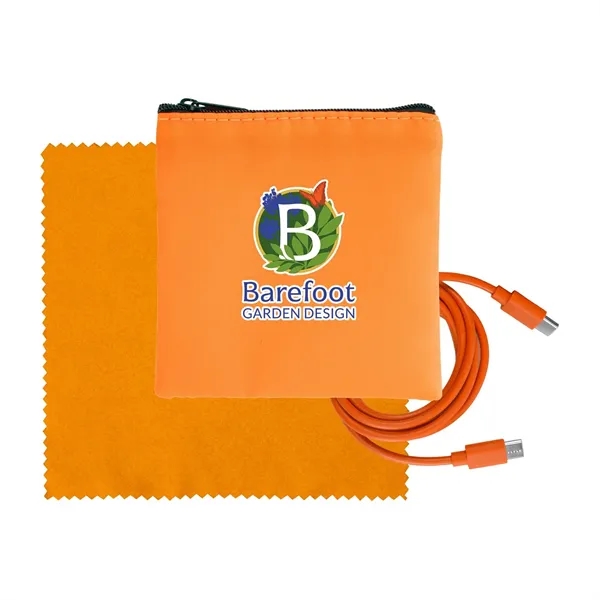 Colorful RPET C to C Cable & Cloth Set - Colorful RPET C to C Cable & Cloth Set - Image 10 of 18