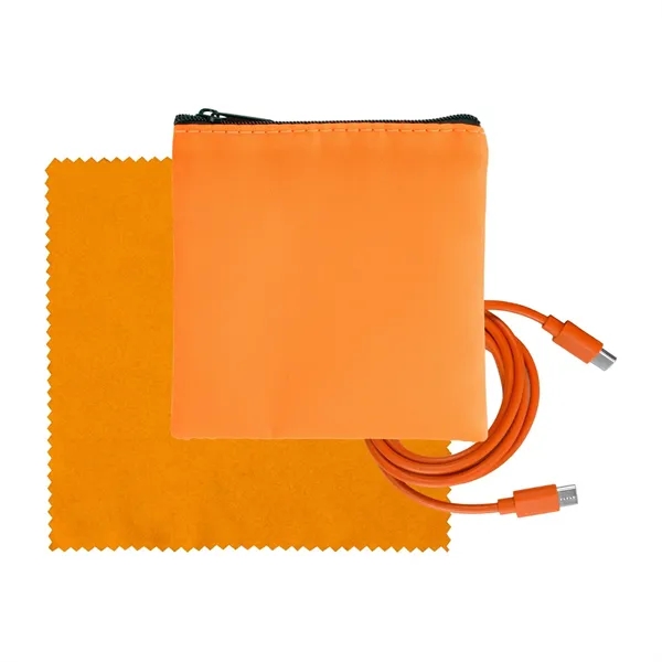 Colorful RPET C to C Cable & Cloth Set - Colorful RPET C to C Cable & Cloth Set - Image 11 of 18