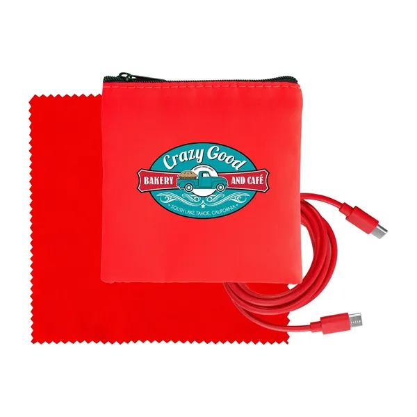 Colorful RPET C to C Cable & Cloth Set - Colorful RPET C to C Cable & Cloth Set - Image 14 of 18