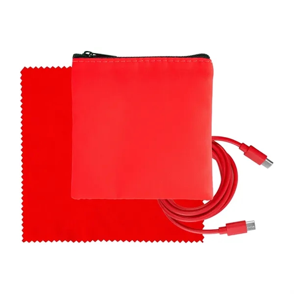 Colorful RPET C to C Cable & Cloth Set - Colorful RPET C to C Cable & Cloth Set - Image 15 of 18