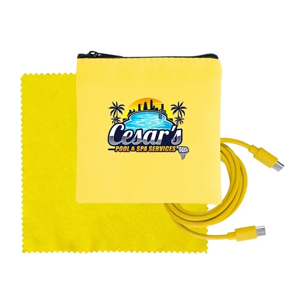 Colorful RPET C to C Cable & Cloth Set - Colorful RPET C to C Cable & Cloth Set - Image 16 of 18