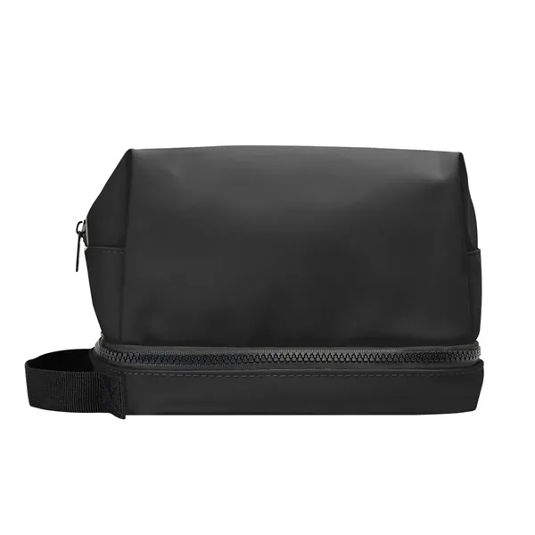 Hudson Recycled Leatherette Cosmetic Bag - Hudson Recycled Leatherette Cosmetic Bag - Image 4 of 6