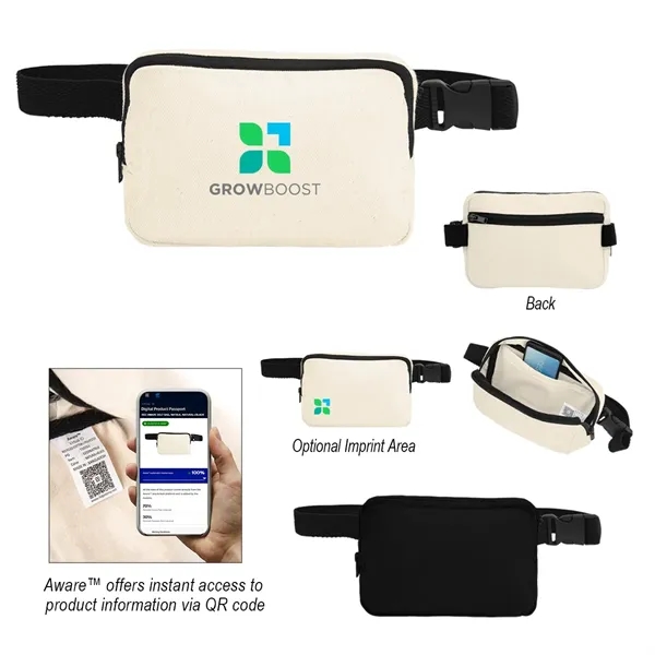 Aware™ Recycled Cotton Canvas Anywhere Belt Bag - Aware™ Recycled Cotton Canvas Anywhere Belt Bag - Image 2 of 2