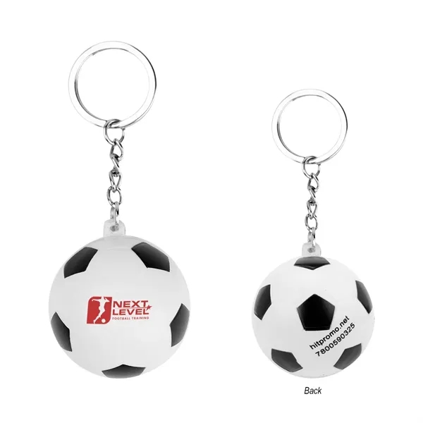 Soccer Ball Stress Reliever Keychain - Soccer Ball Stress Reliever Keychain - Image 0 of 2