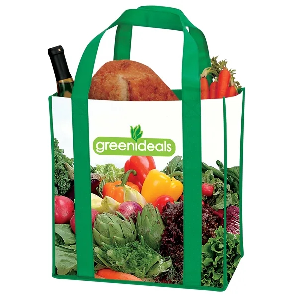 Universal Source® Laminated Non-Woven Grocery Tote - Universal Source® Laminated Non-Woven Grocery Tote - Image 4 of 6