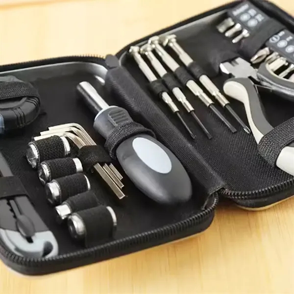 Portable Household Tool Kit with Zipper Metal Case - Portable Household Tool Kit with Zipper Metal Case - Image 3 of 3