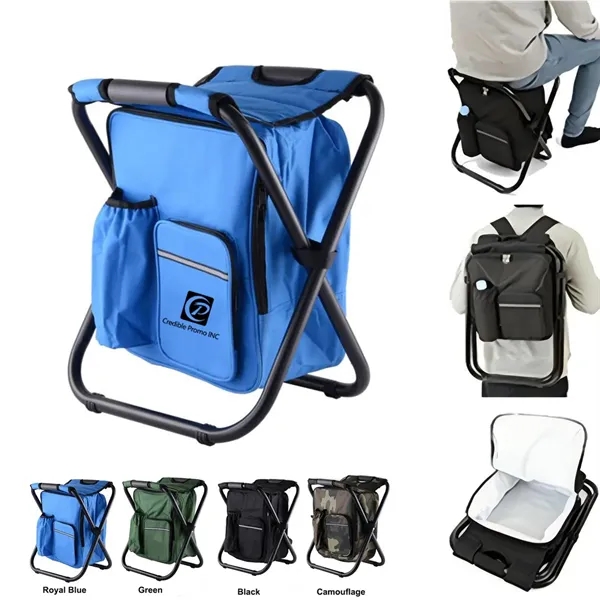 Outdoor Foldable Stool Chair with Cooler Bag  2 in 1 - Outdoor Foldable Stool Chair with Cooler Bag  2 in 1 - Image 0 of 10