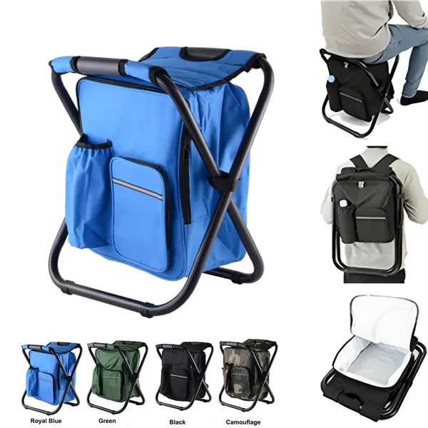Outdoor Foldable Stool Chair with Cooler Bag  2 in 1 - Outdoor Foldable Stool Chair with Cooler Bag  2 in 1 - Image 1 of 10