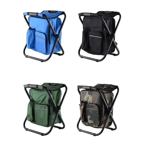 Outdoor Foldable Stool Chair with Cooler Bag  2 in 1 - Outdoor Foldable Stool Chair with Cooler Bag  2 in 1 - Image 2 of 10