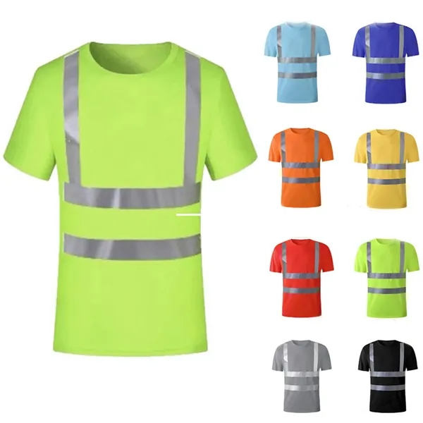 Reflective Workwear Crew Neck Tee - Reflective Workwear Crew Neck Tee - Image 0 of 8