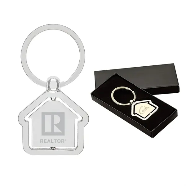 House Shaped Center Spinning Keyring