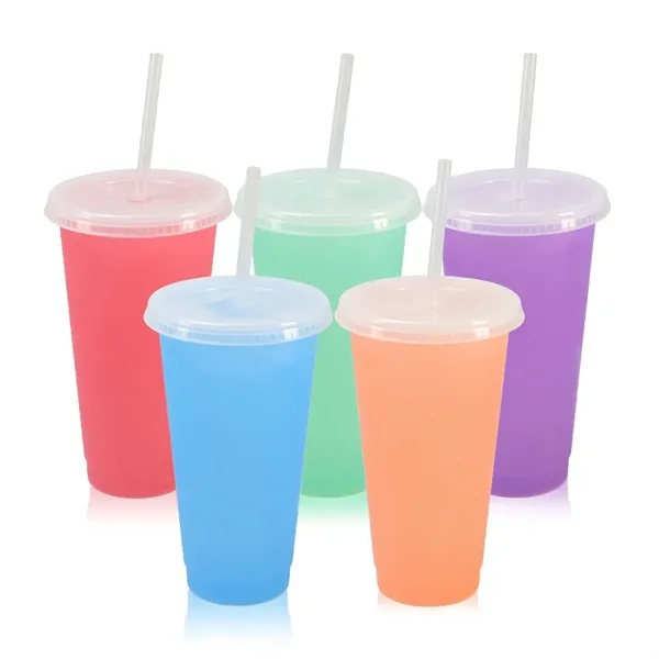 Color Changing Cold Cup W/ Straw and Lid - Color Changing Cold Cup W/ Straw and Lid - Image 1 of 4