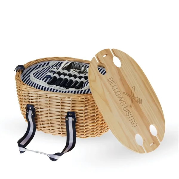 Twine Living® Central Park Willow Picnic Basket Set for Four - Twine Living® Central Park Willow Picnic Basket Set for Four - Image 0 of 6