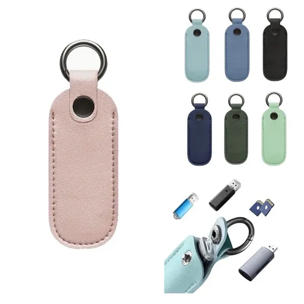 USB Leather Case Keychain - USB Leather Case Keychain - Image 0 of 6