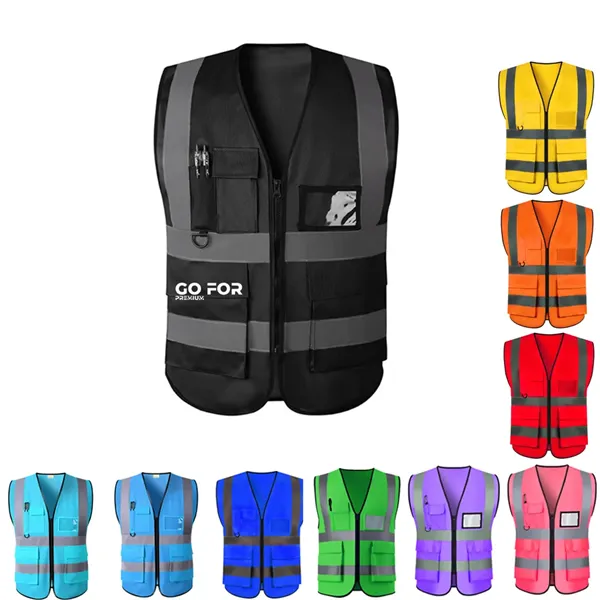 Working Safety Vest with Reflective Strips - Working Safety Vest with Reflective Strips - Image 0 of 1