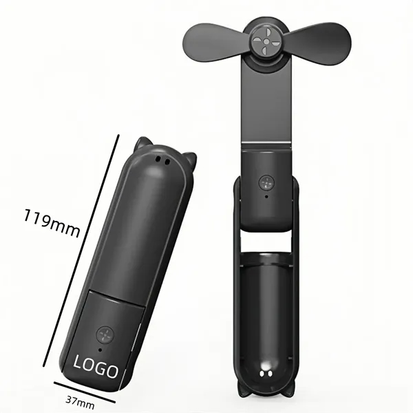 Mini Handheld Foldable Fan Power Bank 3 Speed Soft Blade Rec - Mini Handheld Foldable Fan Power Bank 3 Speed Soft Blade Rec - Image 1 of 4