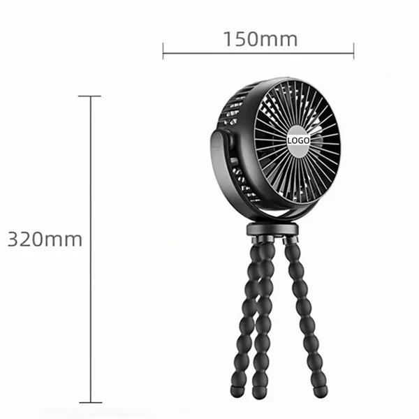 Baby-Safe Quiet 3-Speed Clip-On Fan With Power Bank - Baby-Safe Quiet 3-Speed Clip-On Fan With Power Bank - Image 1 of 5