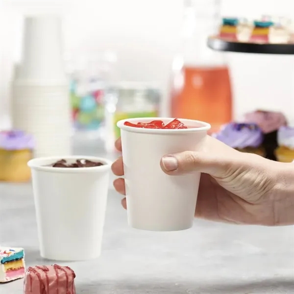 8oz Eco Friendly Disposable White Hot Coffee Cups - 8oz Eco Friendly Disposable White Hot Coffee Cups - Image 4 of 4