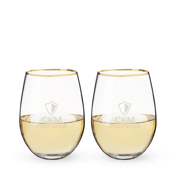 Twine Living® Gilded Stemless Wine Glass - Twine Living® Gilded Stemless Wine Glass - Image 0 of 5