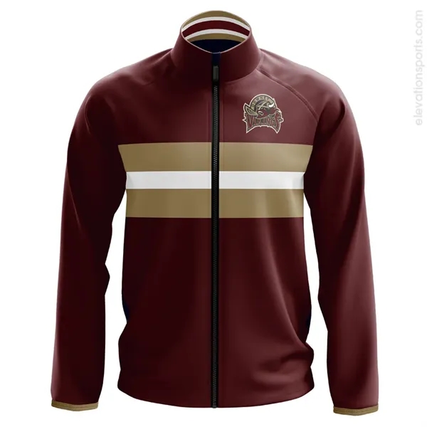 Custom Sublimated Traditional Warmup Track Jacket - Custom Sublimated Traditional Warmup Track Jacket - Image 2 of 3
