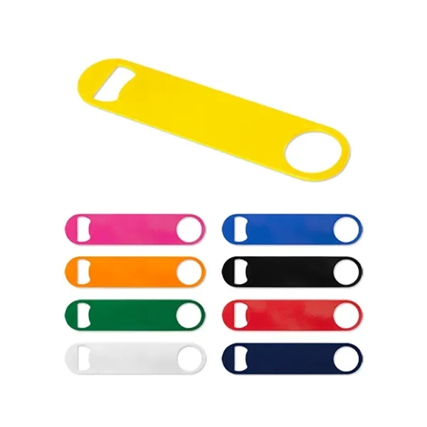 Paddle Style Powder Coated Steel Bottle Opener