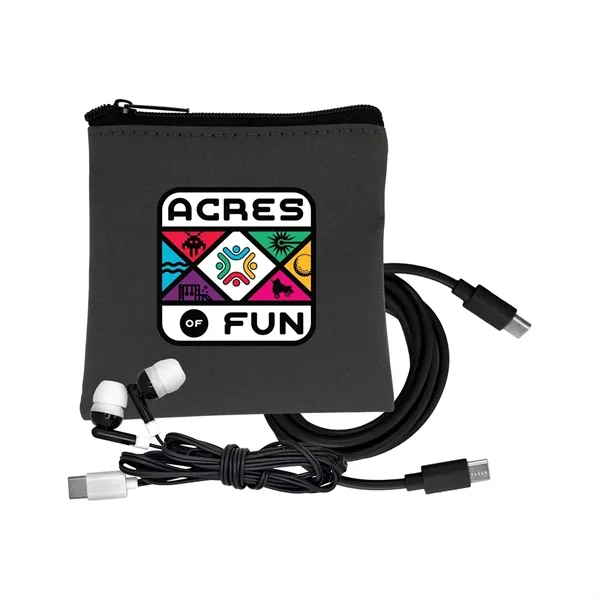 Gray Executive C to C Cable & Ear Bud Set - Gray Executive C to C Cable & Ear Bud Set - Image 1 of 18