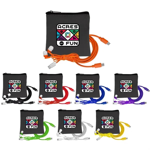 Gray Executive C to C Cable & Ear Bud Set - Gray Executive C to C Cable & Ear Bud Set - Image 0 of 18