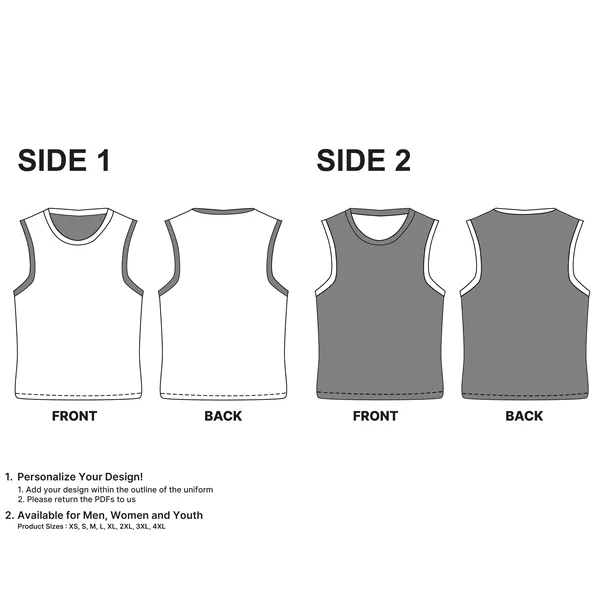 Reversible Personalized Basketball Jersey - Reversible Personalized Basketball Jersey - Image 8 of 10