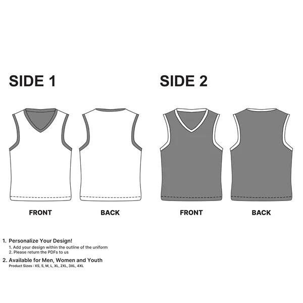 Reversible Personalized Basketball Jersey - Reversible Personalized Basketball Jersey - Image 9 of 10