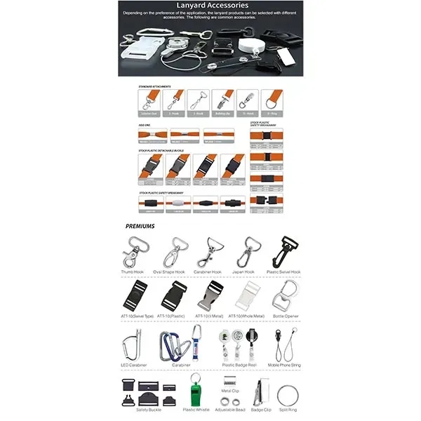 Custom 1" Polyester Lanyard - Silk Screen - Custom 1" Polyester Lanyard - Silk Screen - Image 3 of 21