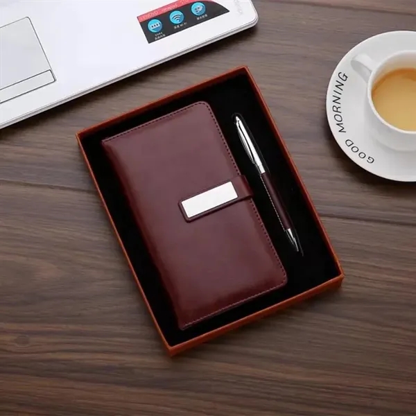 Penote - Luxury Leatherette A6 Notebook and Pen Gift Set - Penote - Luxury Leatherette A6 Notebook and Pen Gift Set - Image 4 of 10