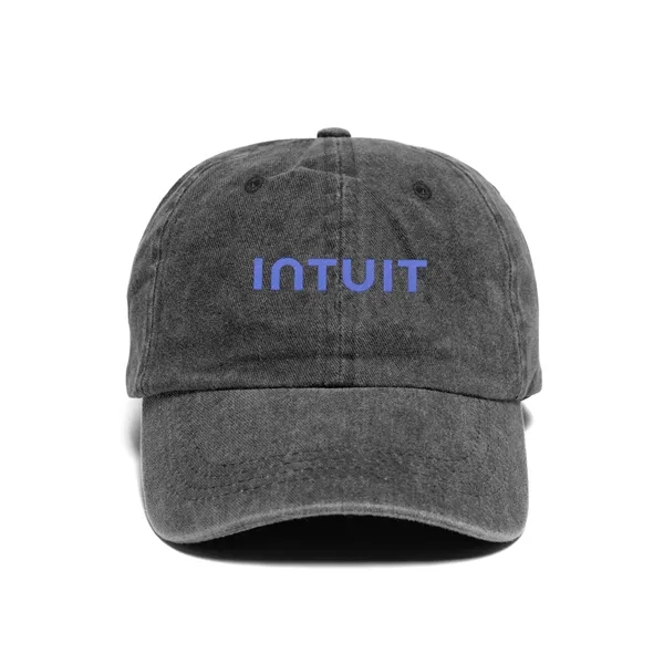 Buckle Strap Denim Cotton Baseball Cap - Buckle Strap Denim Cotton Baseball Cap - Image 15 of 15