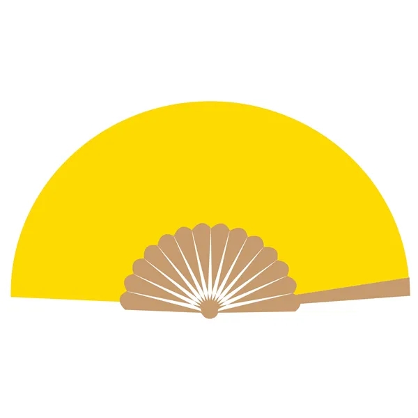 LOUD Clack Satin & Bamboo Hand Fan 13" x 25" - LOUD Clack Satin & Bamboo Hand Fan 13" x 25" - Image 10 of 25