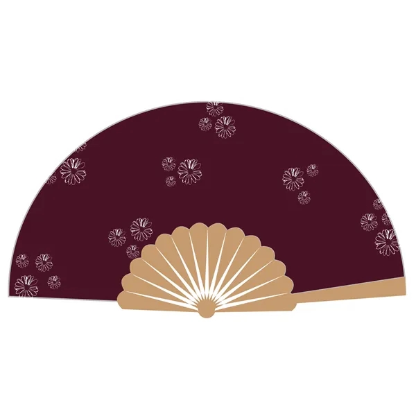 LOUD Clack Satin & Bamboo Hand Fan 13" x 25" - LOUD Clack Satin & Bamboo Hand Fan 13" x 25" - Image 14 of 25
