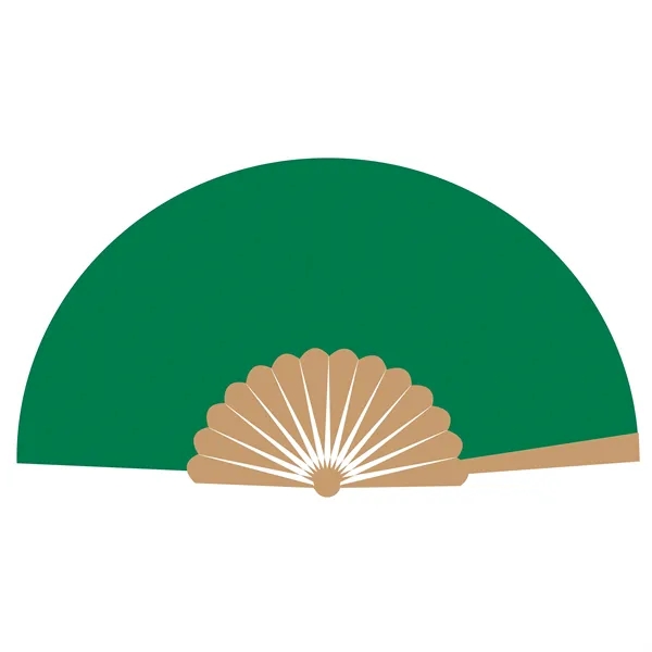 LOUD Clack Satin & Bamboo Hand Fan 13" x 25" - LOUD Clack Satin & Bamboo Hand Fan 13" x 25" - Image 15 of 25