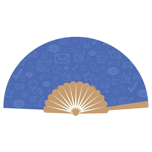 LOUD Clack Satin & Bamboo Hand Fan 13" x 25" - LOUD Clack Satin & Bamboo Hand Fan 13" x 25" - Image 16 of 25