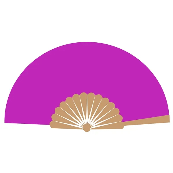 LOUD Clack Satin & Bamboo Hand Fan 13" x 25" - LOUD Clack Satin & Bamboo Hand Fan 13" x 25" - Image 17 of 25